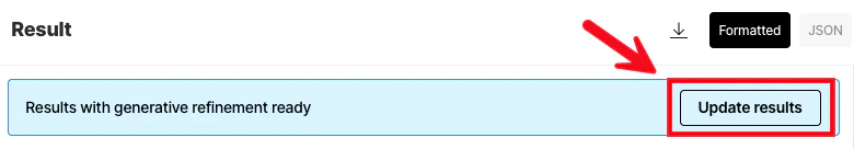 Seeing the initial results updated with the enrichments