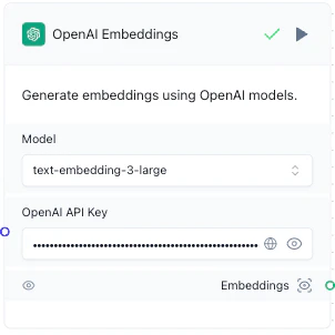 OpenAI Embeddings component