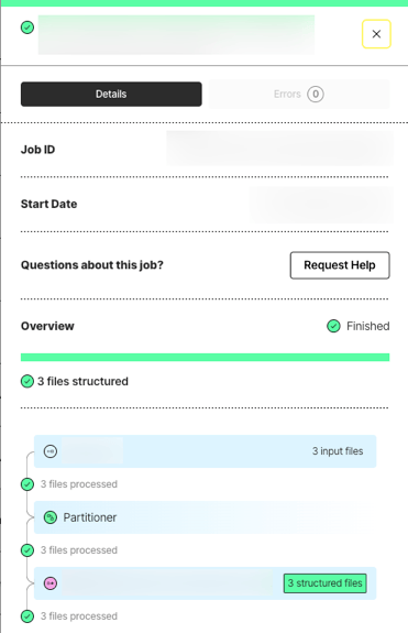 Completed job