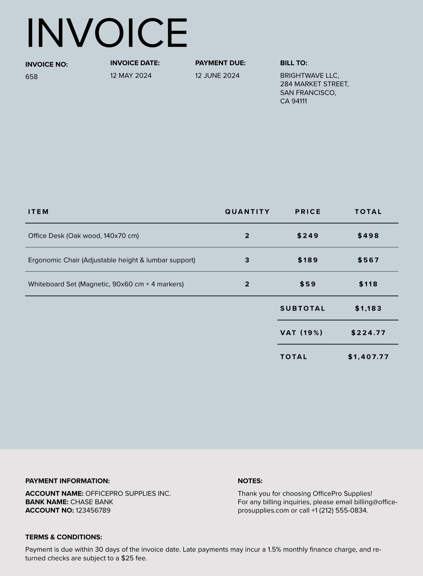 Sample sales invoice PDF