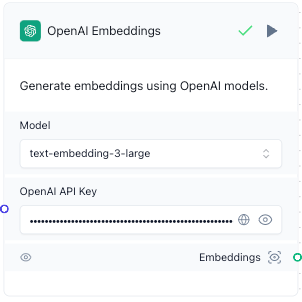 OpenAI Embeddings component
