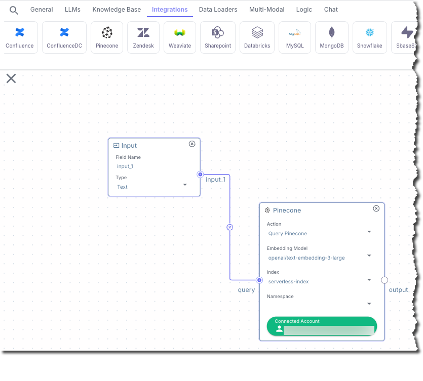 Adding the Pinecone node