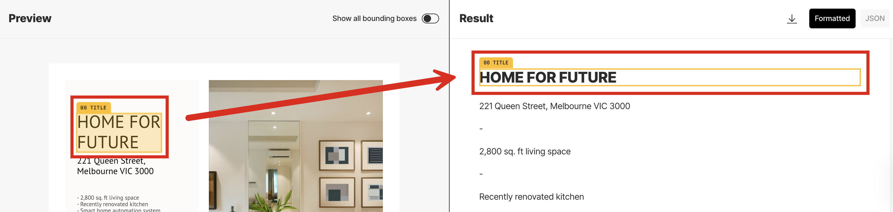 Selecting a bounding box