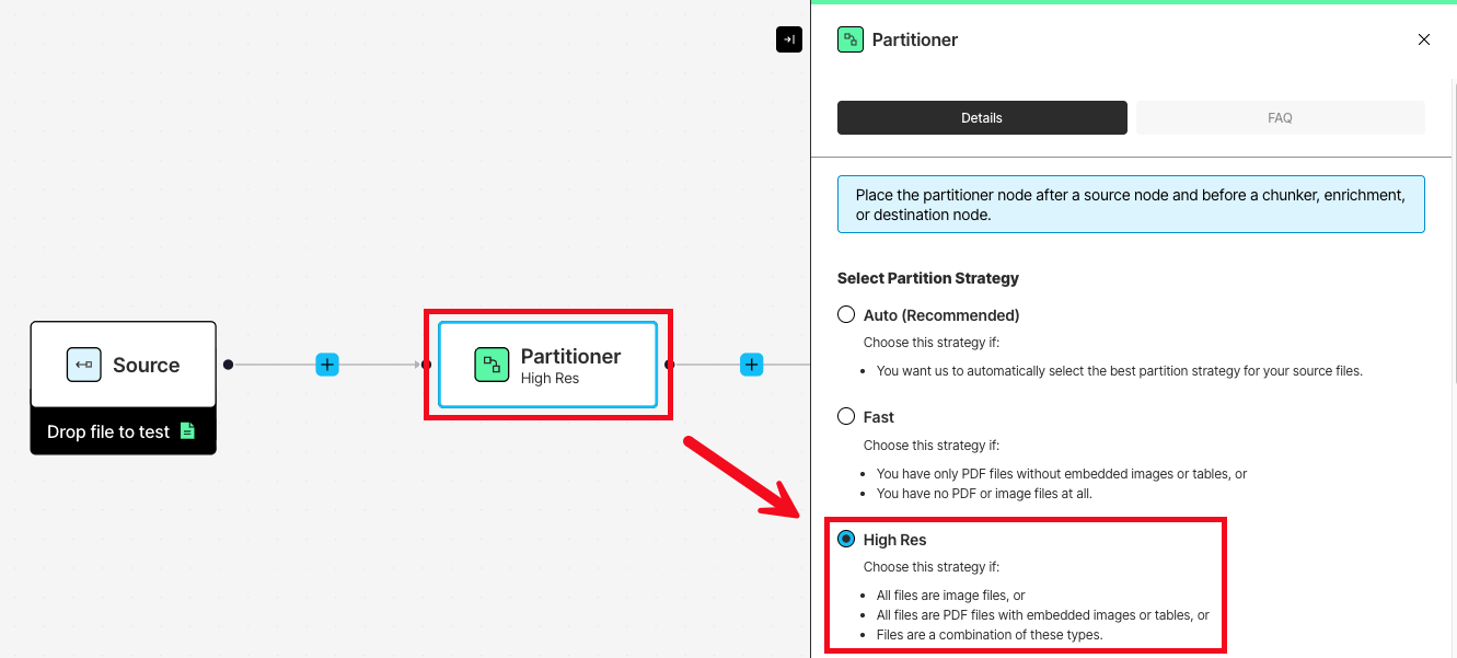 Viewing the available partitioning strategies