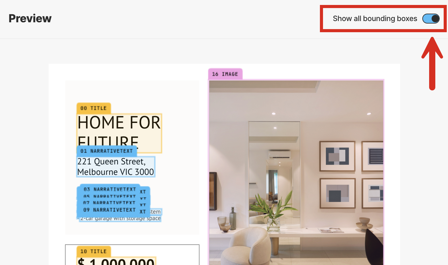 Showing all bounding boxes