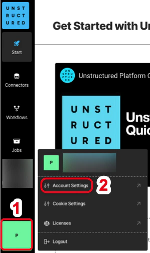 Unstructured account settings