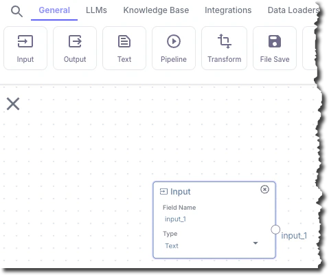 Adding the Input node
