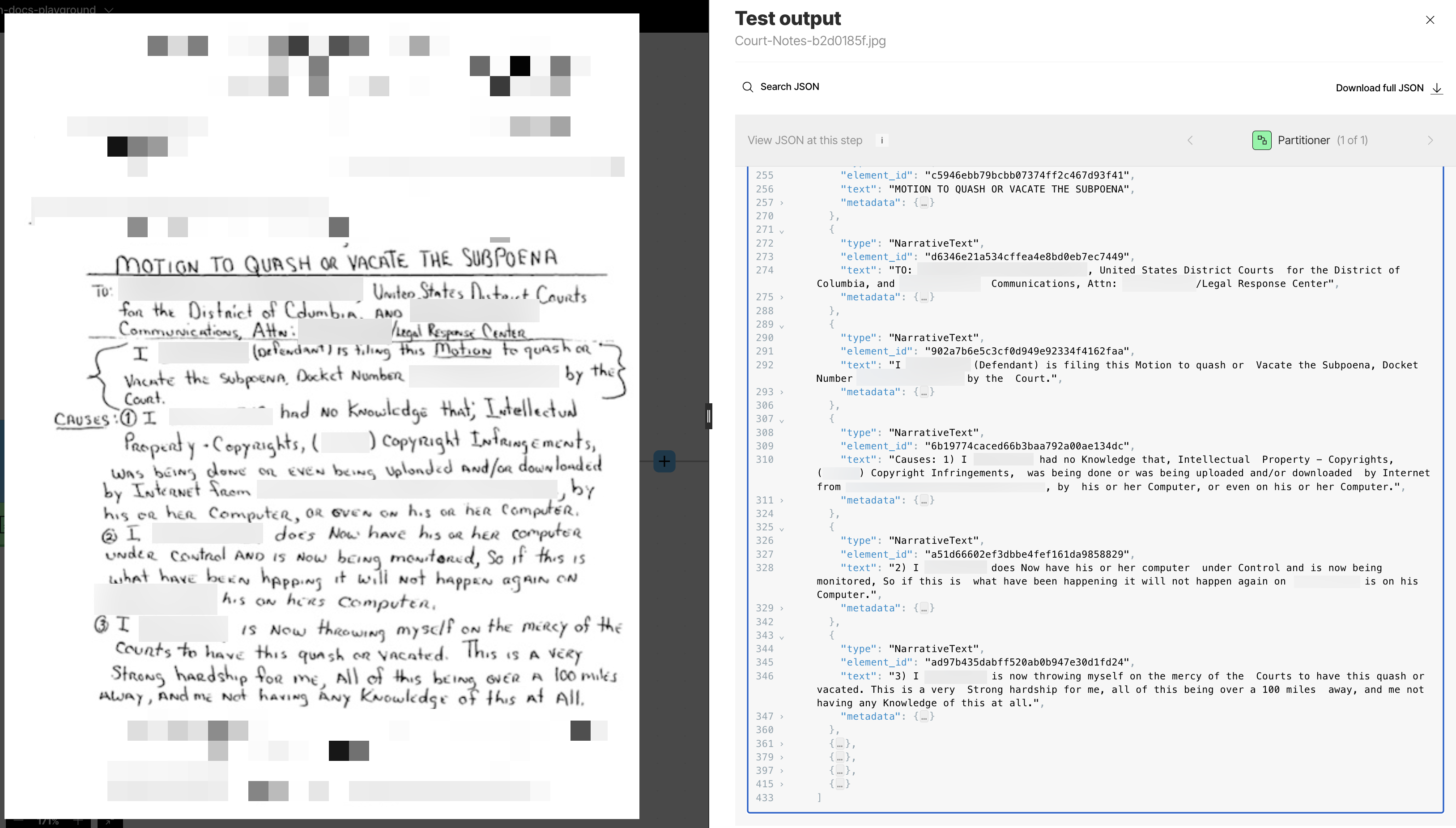 Court notes