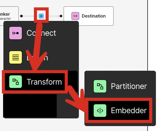 Adding an embedder node