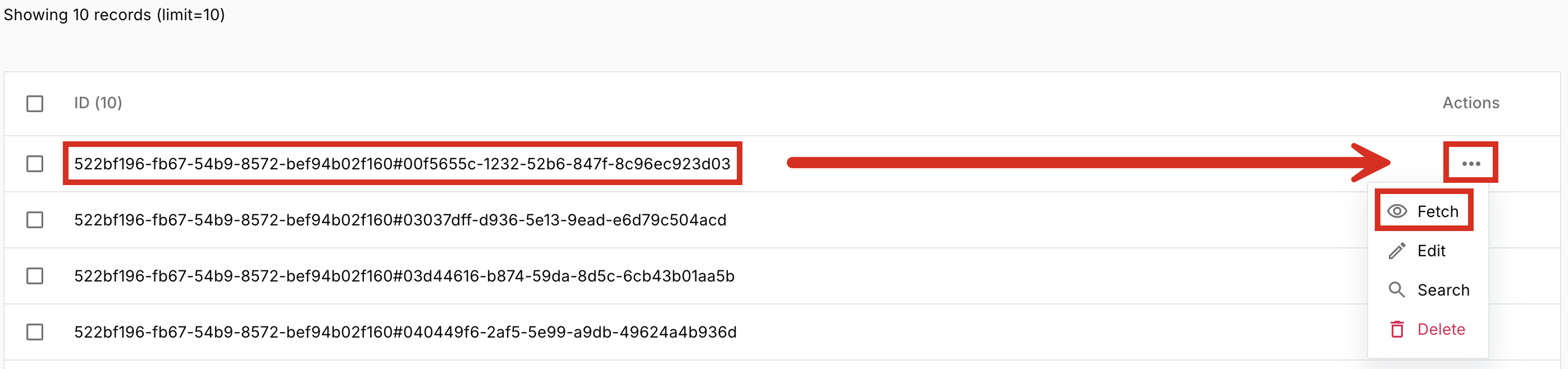 Viewing Pinecone index item data