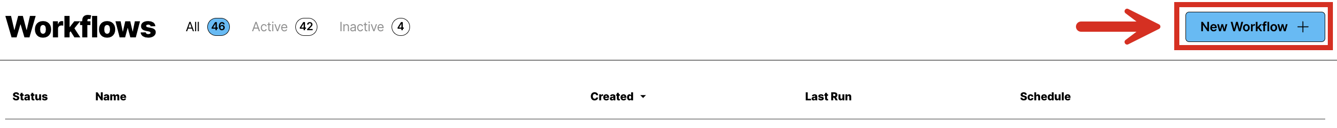Begin creating a workflow