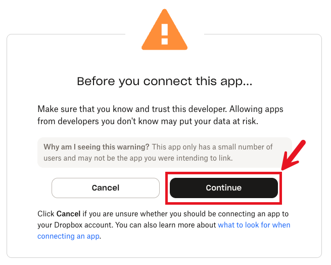 Continuing to get the access code
