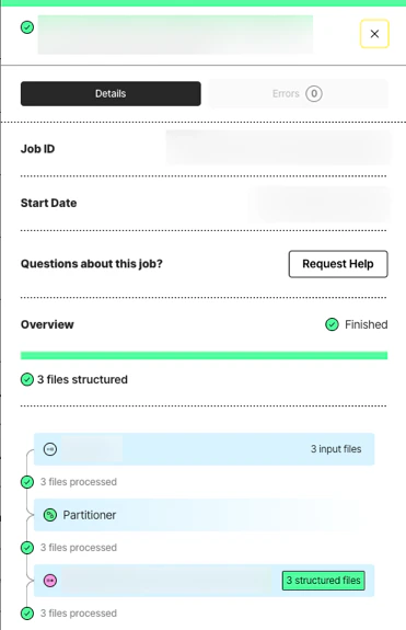 Completed job