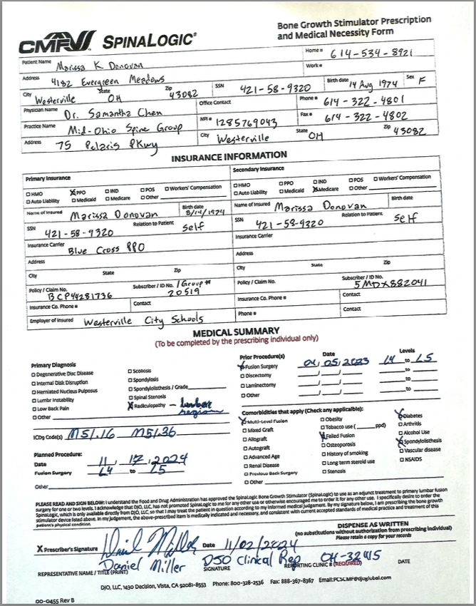 Medical invoice