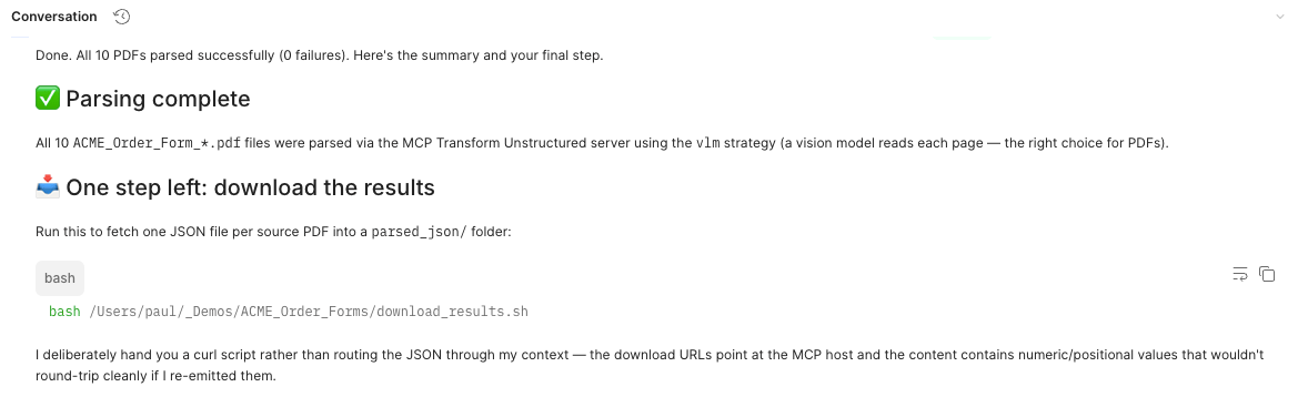 Getting output files