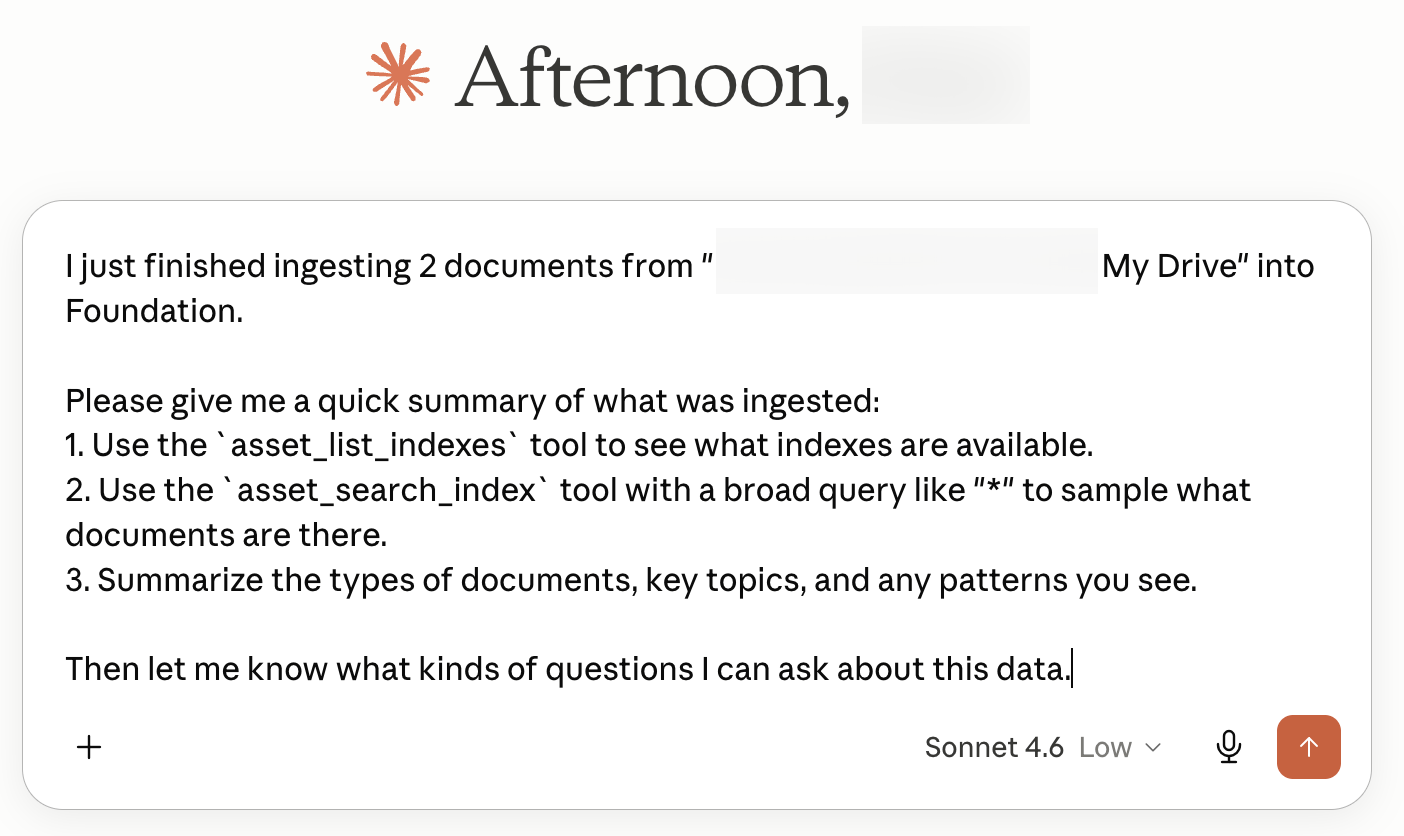 Start querying in Claude
