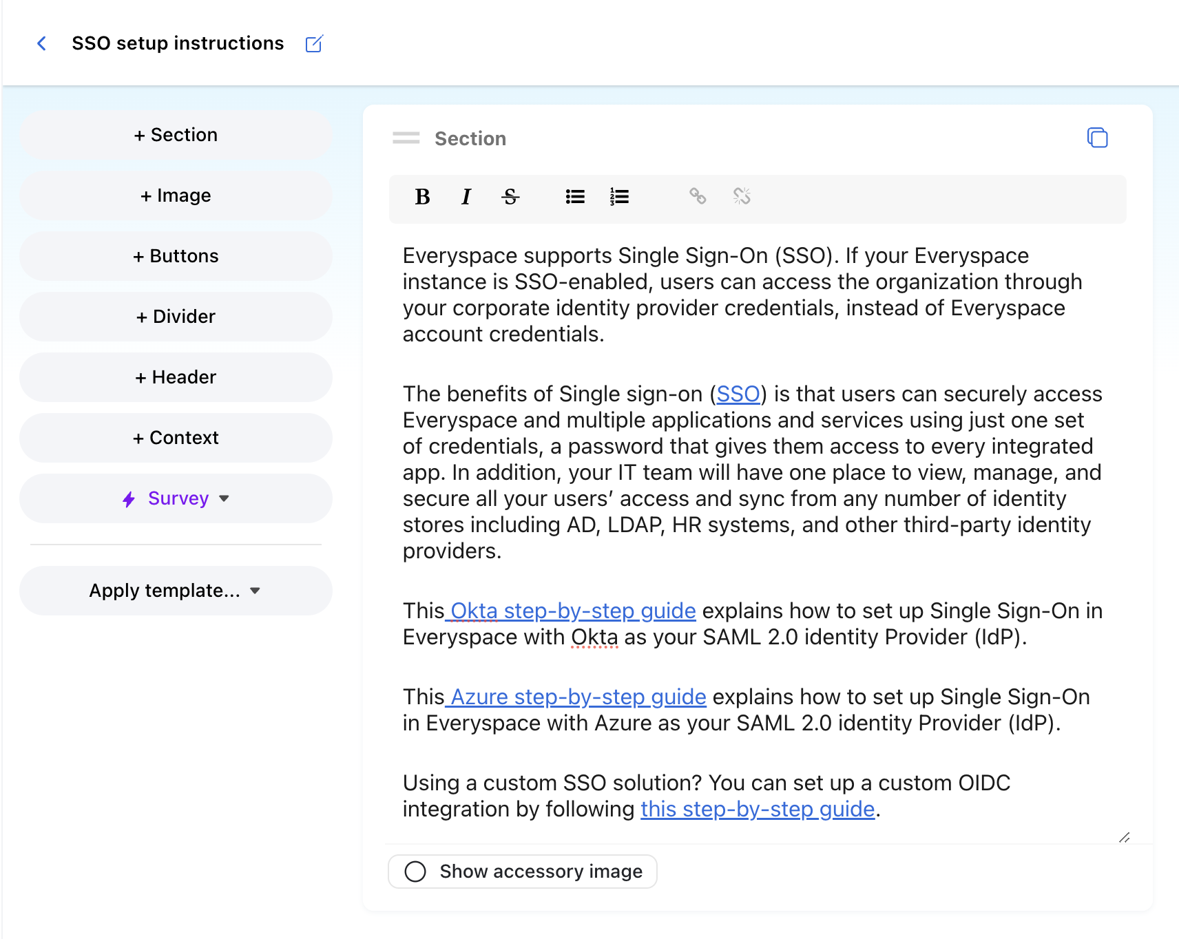 Composing a new template