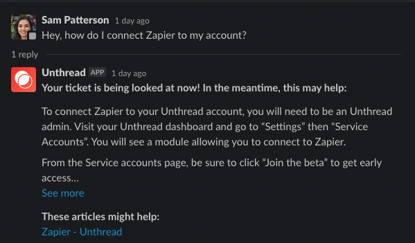 Connecting your helpdesk