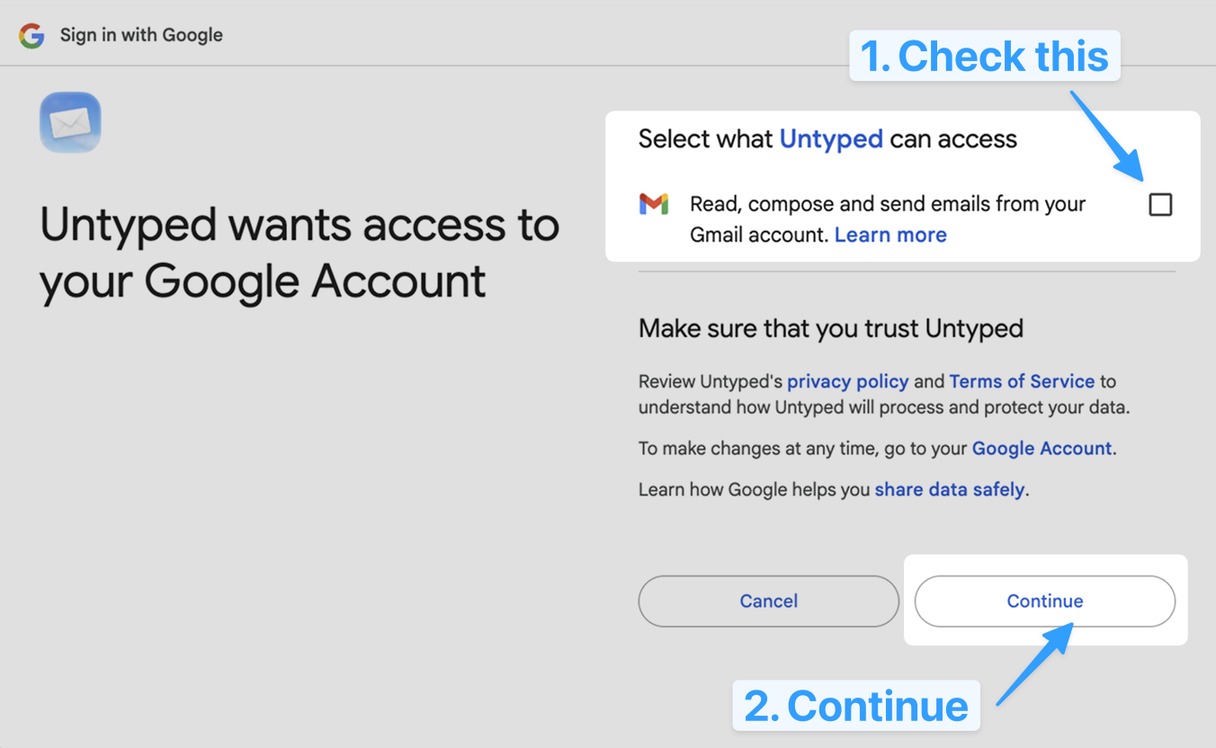 Google Account Permissions