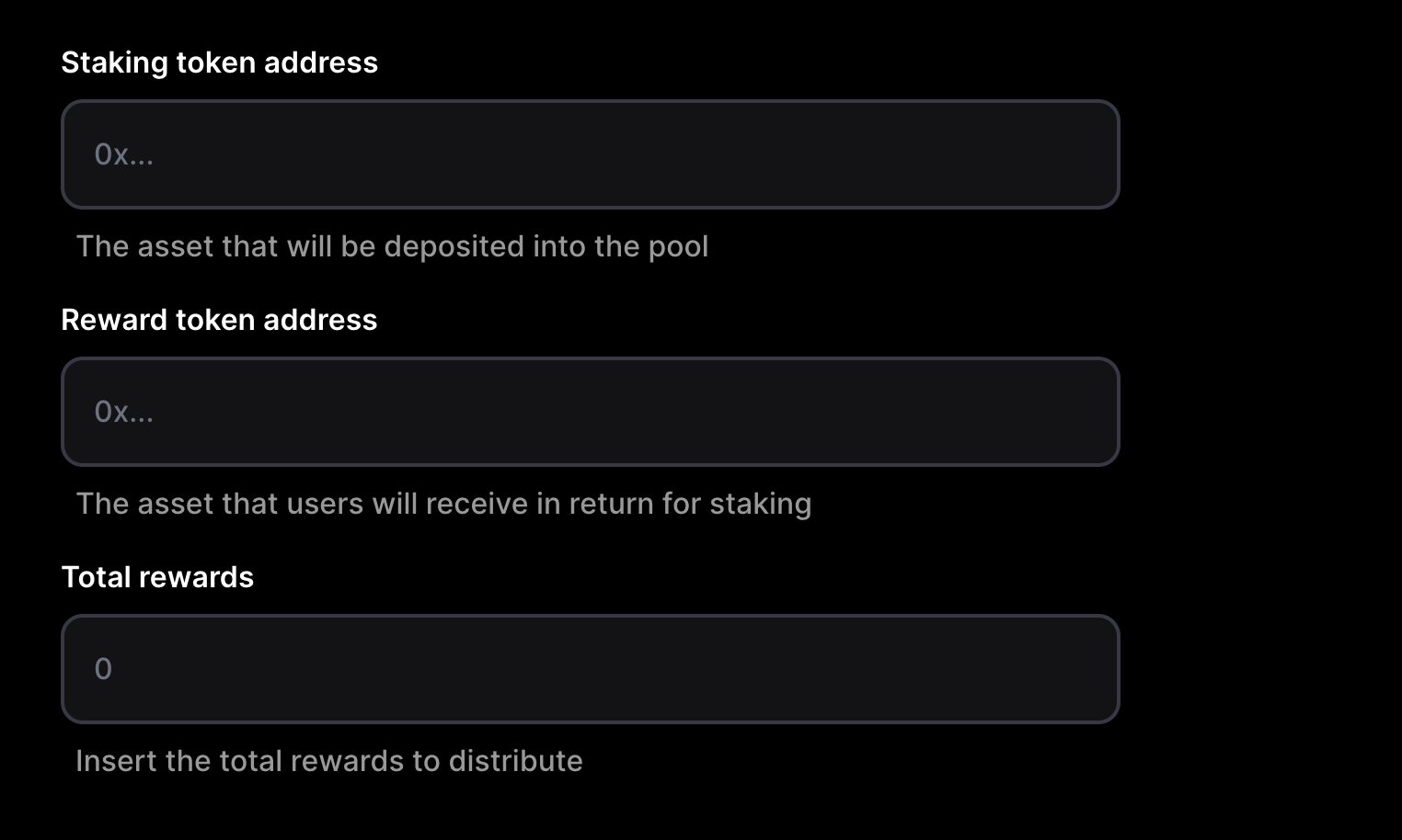 Create a basic staking pool - Unvest Docs