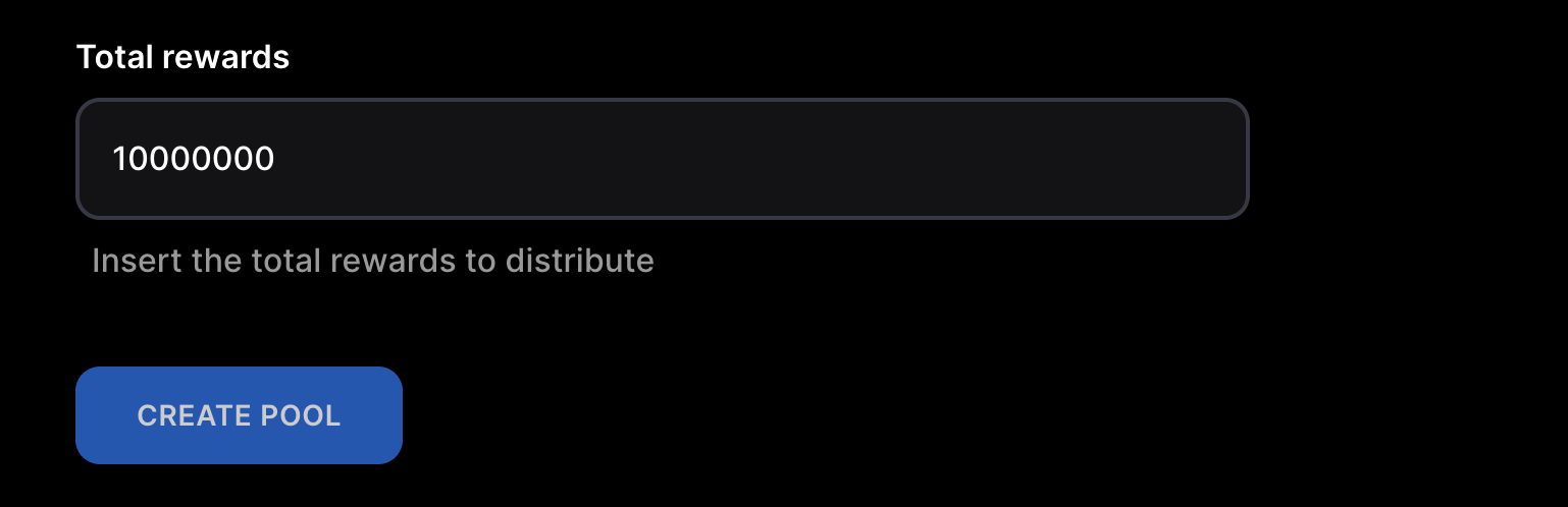 Create a basic staking pool - Unvest Docs