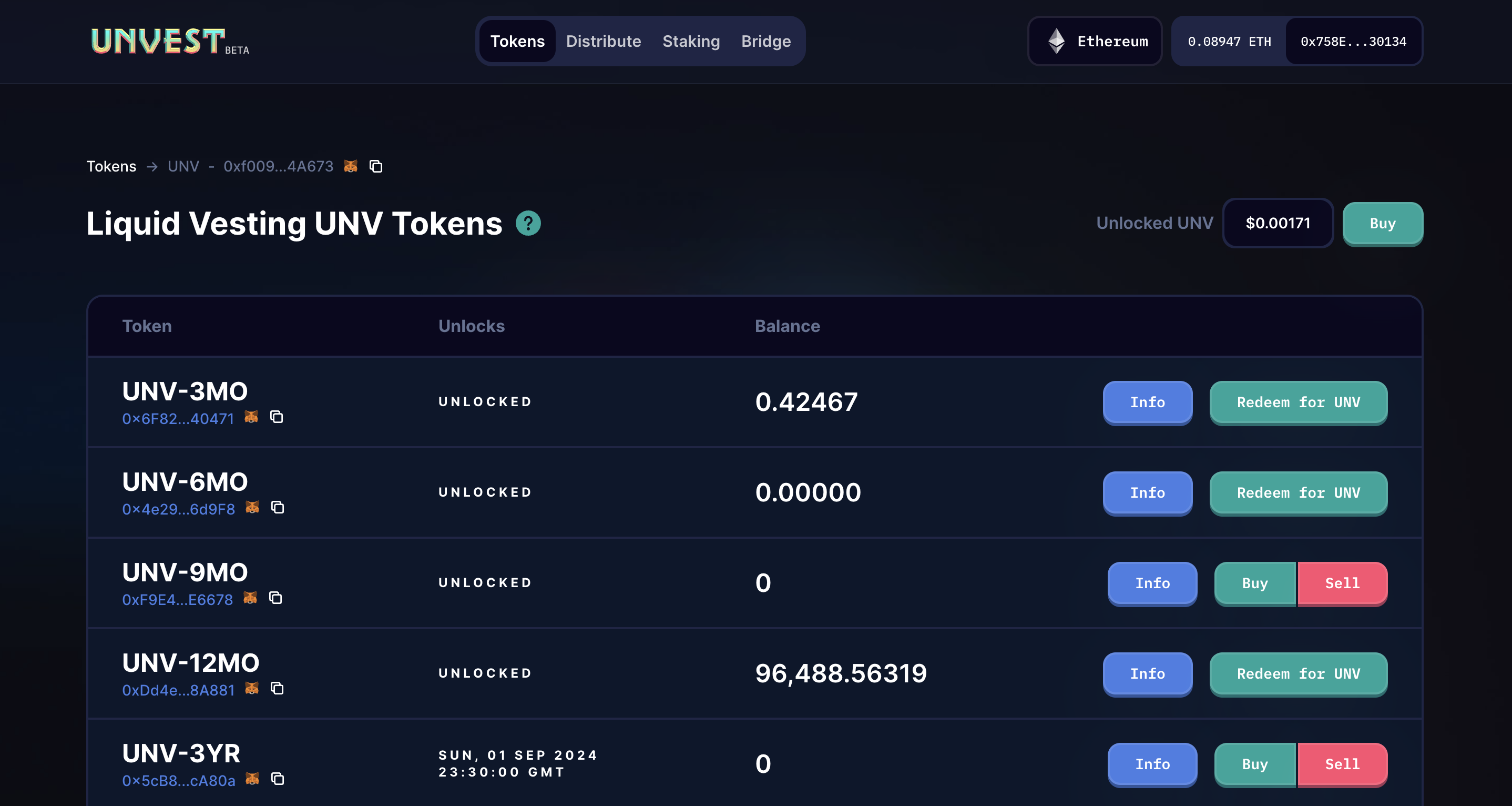 Legacy App - Unvest Docs