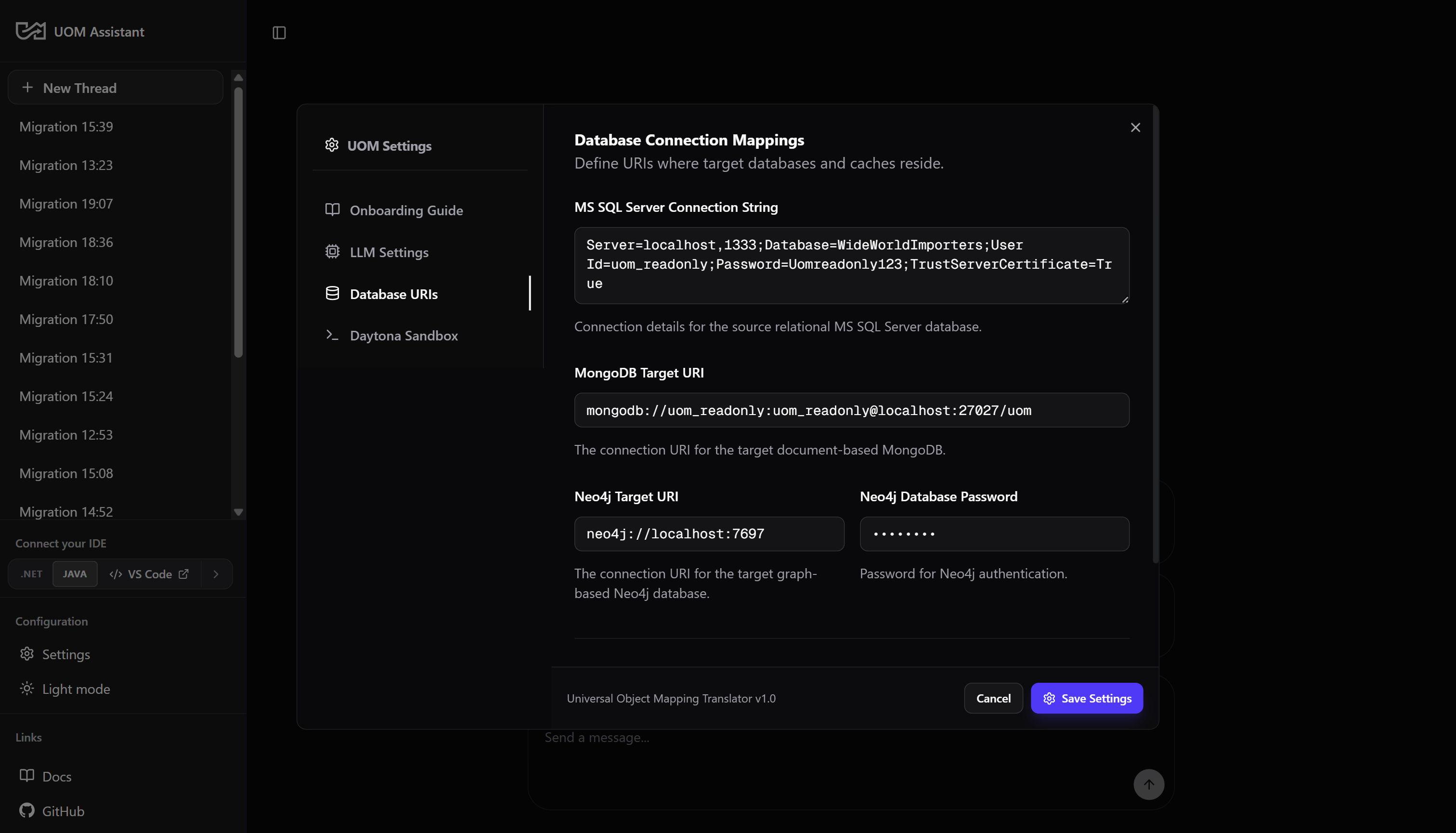 Database connections
