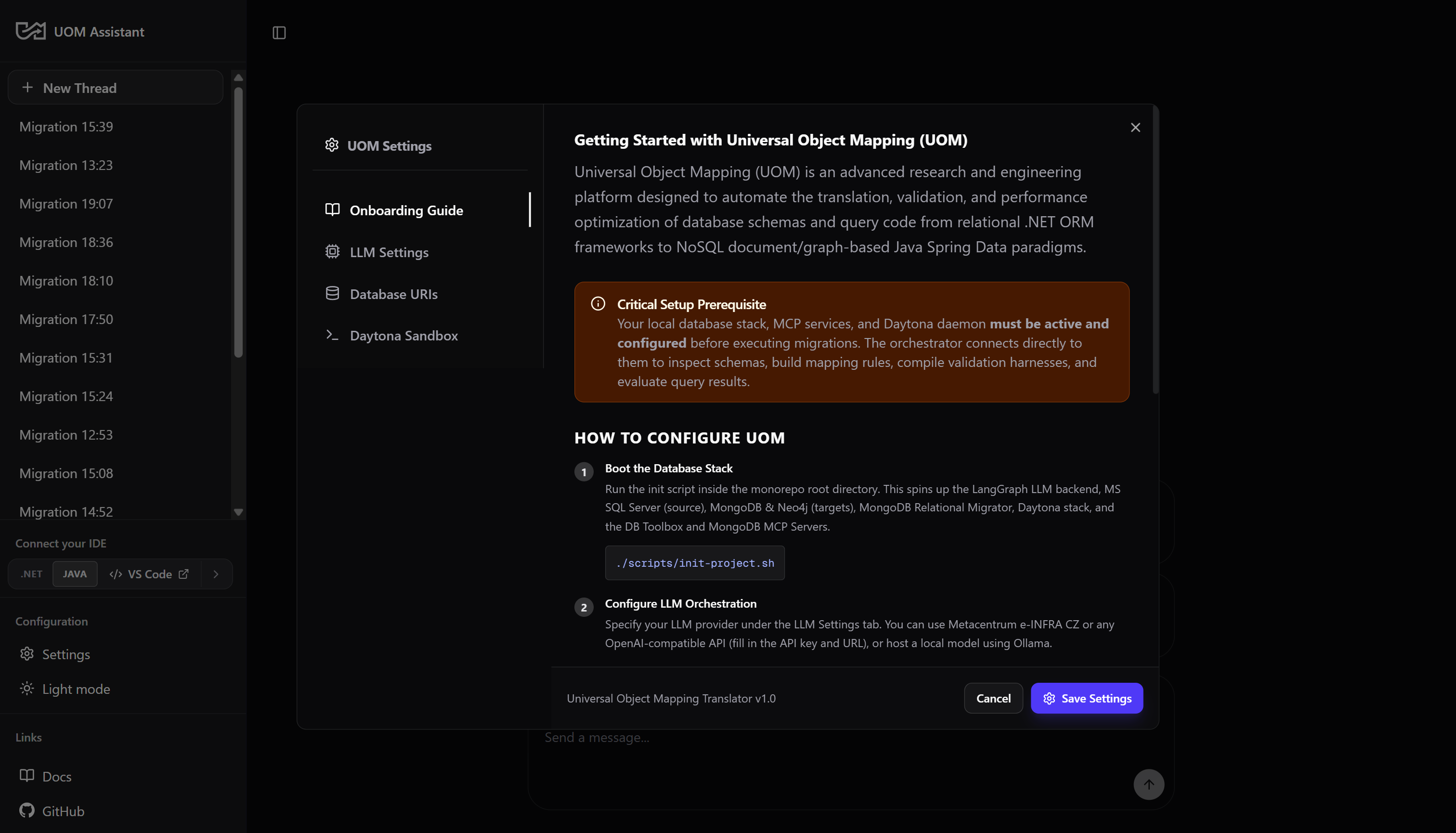 Onboarding setup screen 1