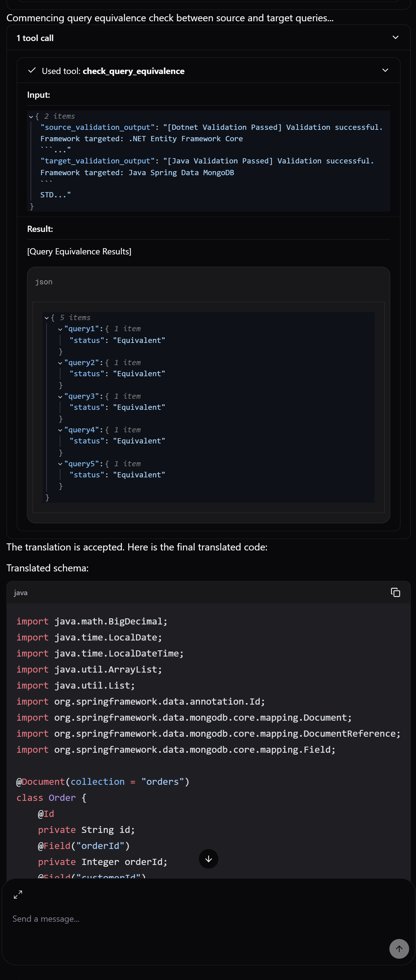 Translation Run - Step 4: DeepDiff Query Equivalence Check Translation Run - Step 4: DeepDiff Query Equivalence Check