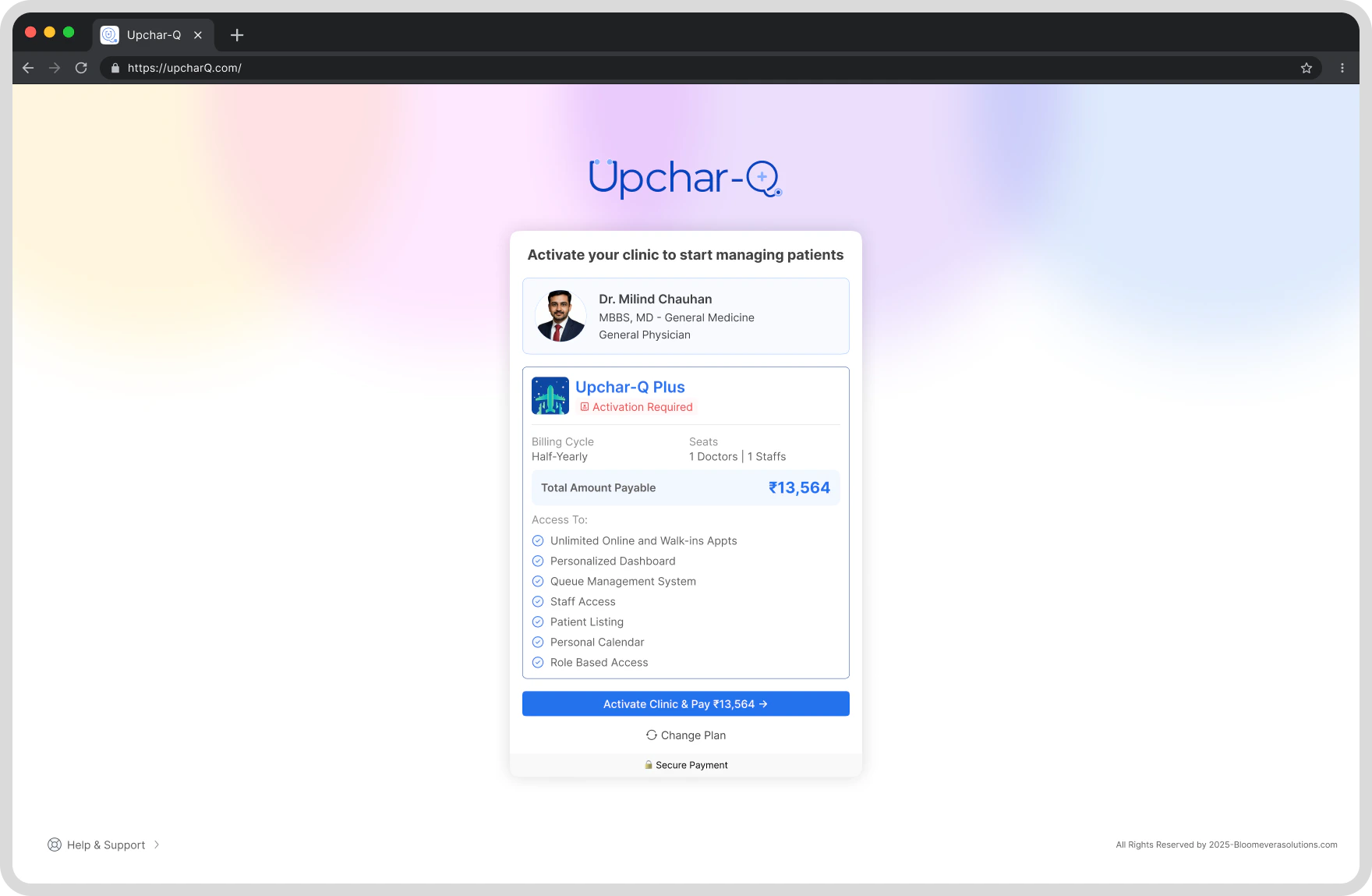 Doctor Subscription Page