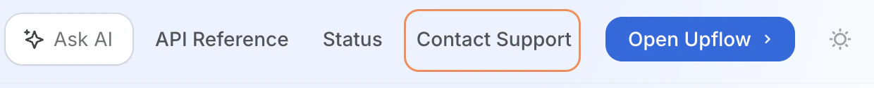Contact Support button location