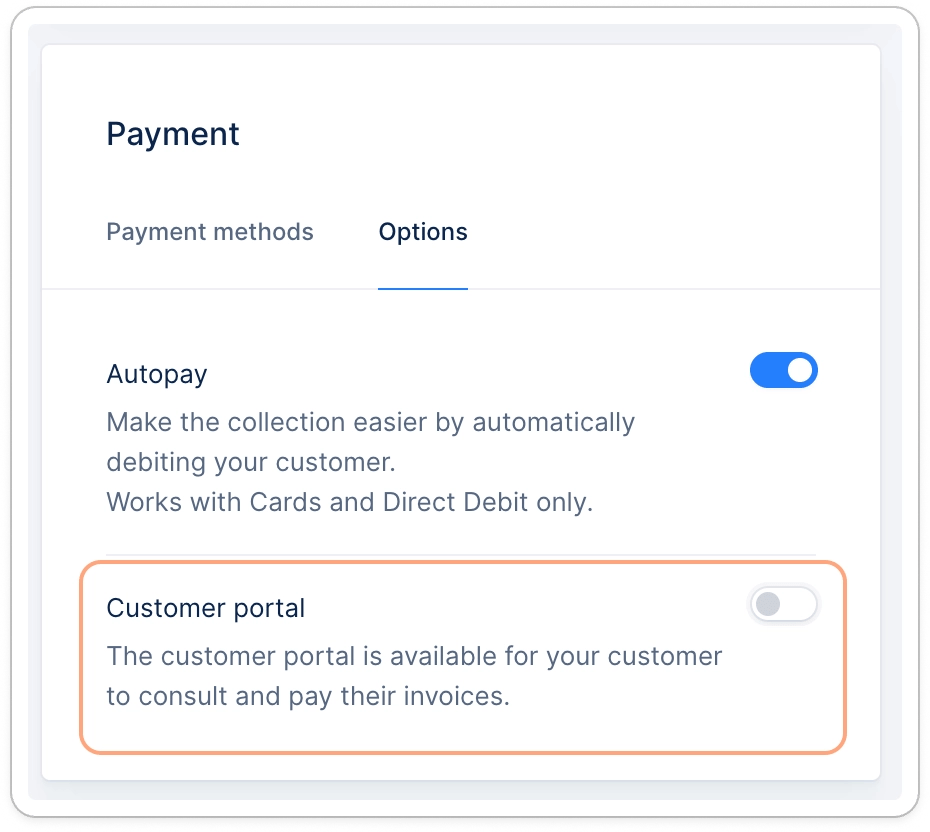 Payment Options Customer Page Payment Options Customer Page
