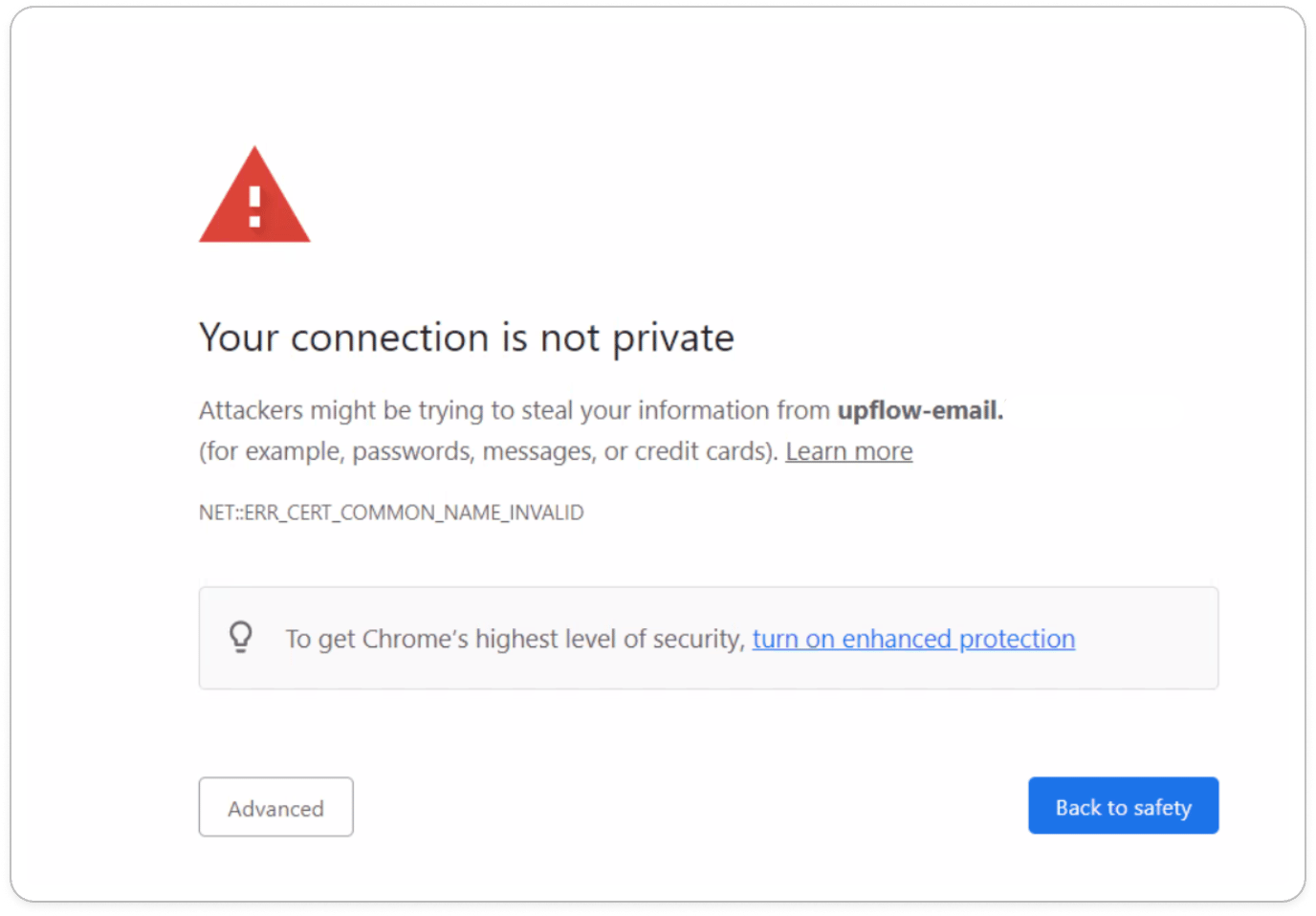 Your Connection Isn't Private Your Connection Isn't Private