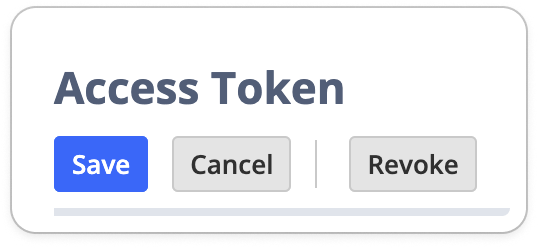 Revoke button on the Upflow access token edit screen