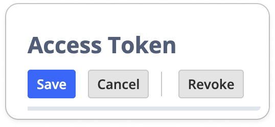 Revoke button on the Upflow access token edit screen