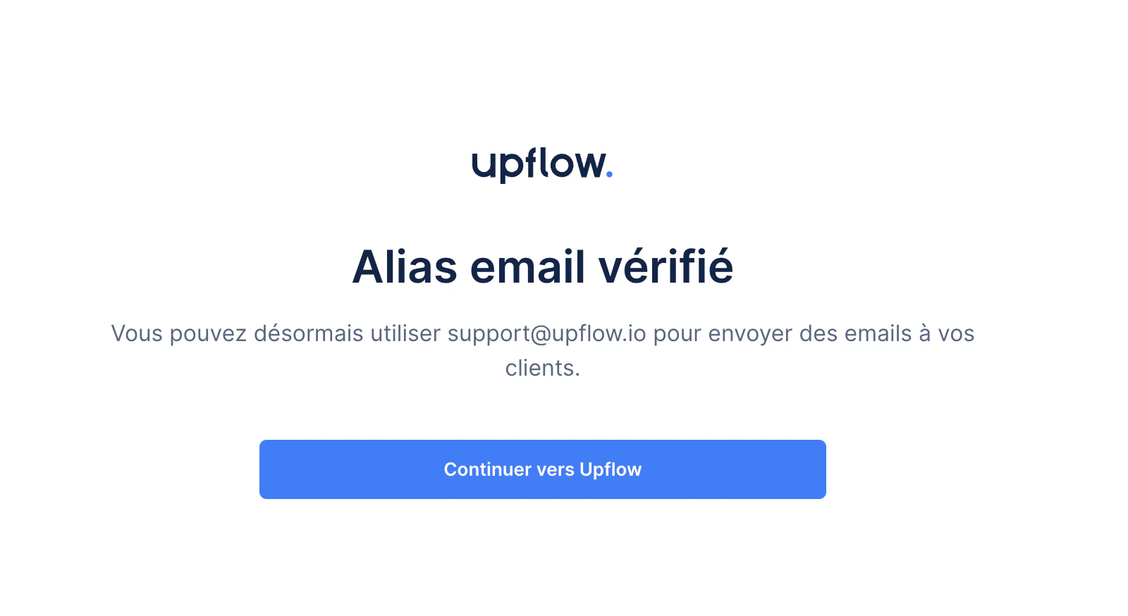 Alias verified - continue to Upflow - FR.png