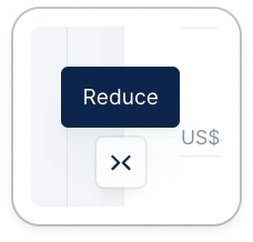 Resize handle on the aging balance widget