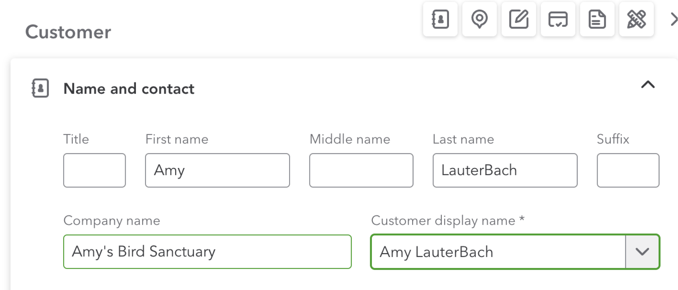 QBO Customer Names QBO Customer Names