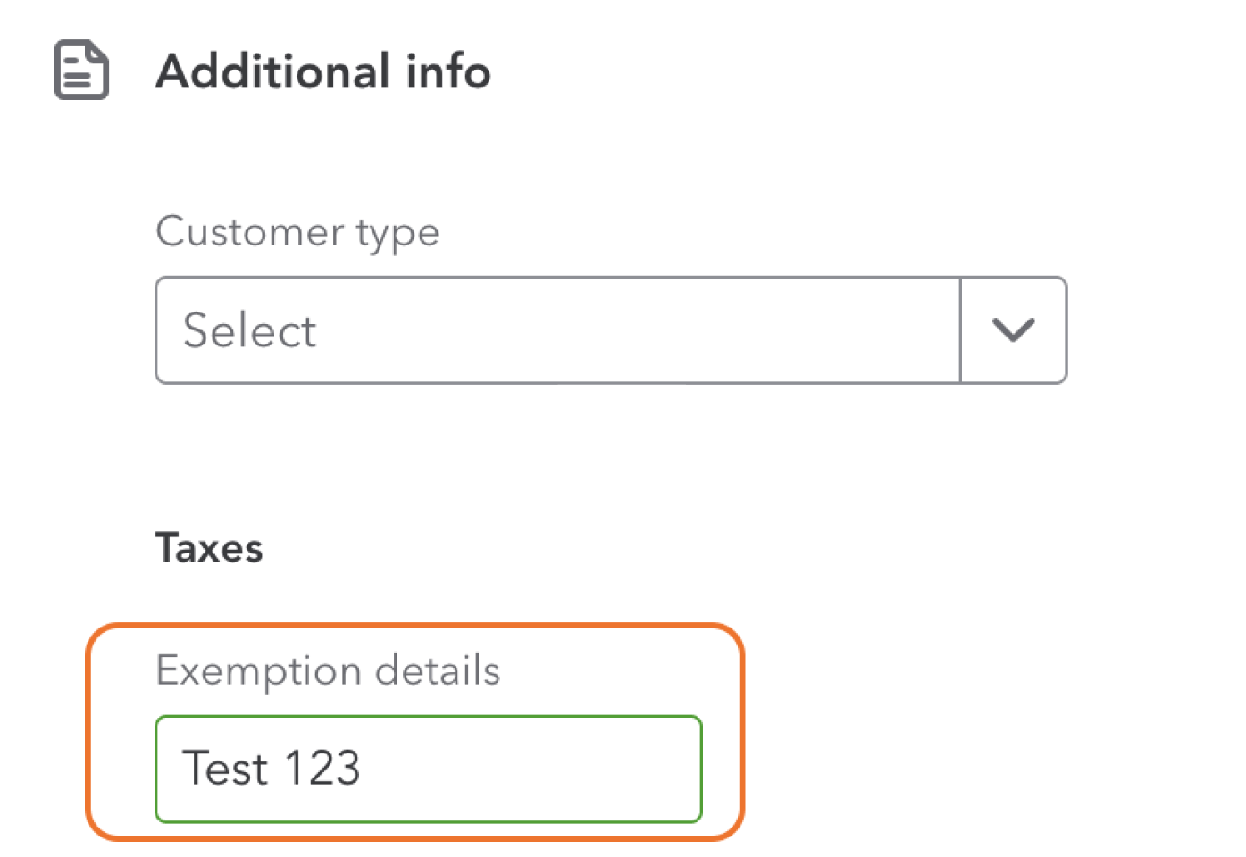 QBO Taxes Field QBO Taxes Field