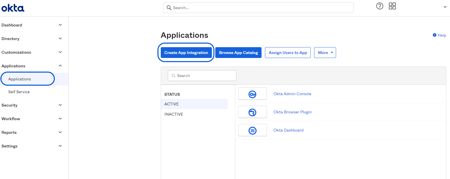 Okta Create App Integration