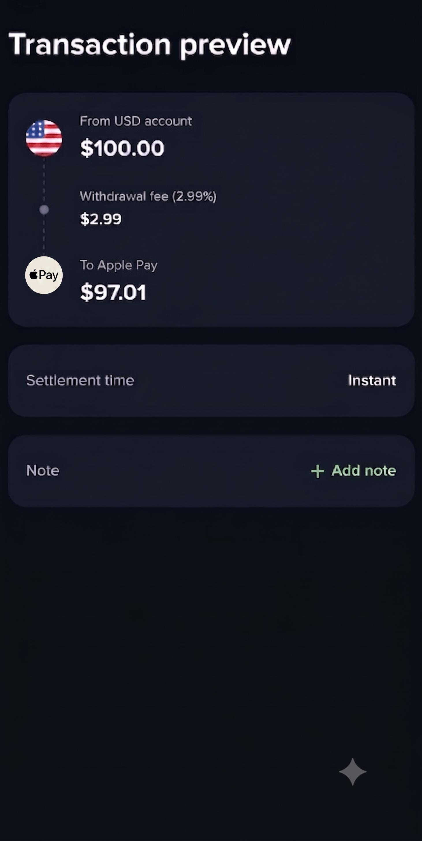 Apple Pay order summary