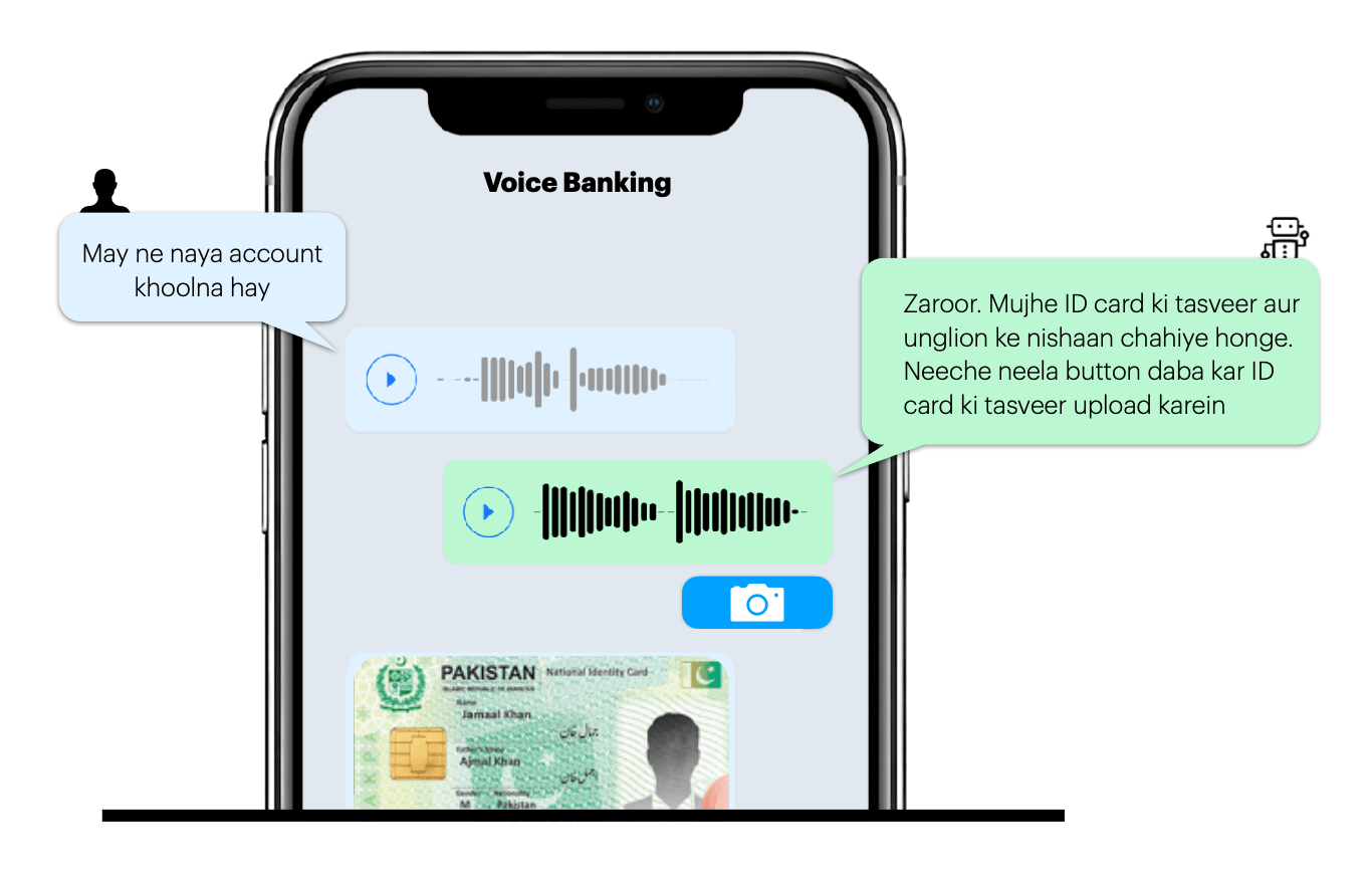 Banking app with voice interface
