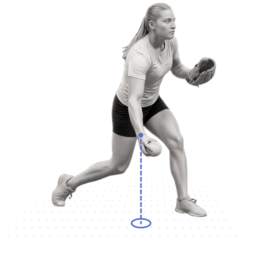 Wrist height above ground level at release