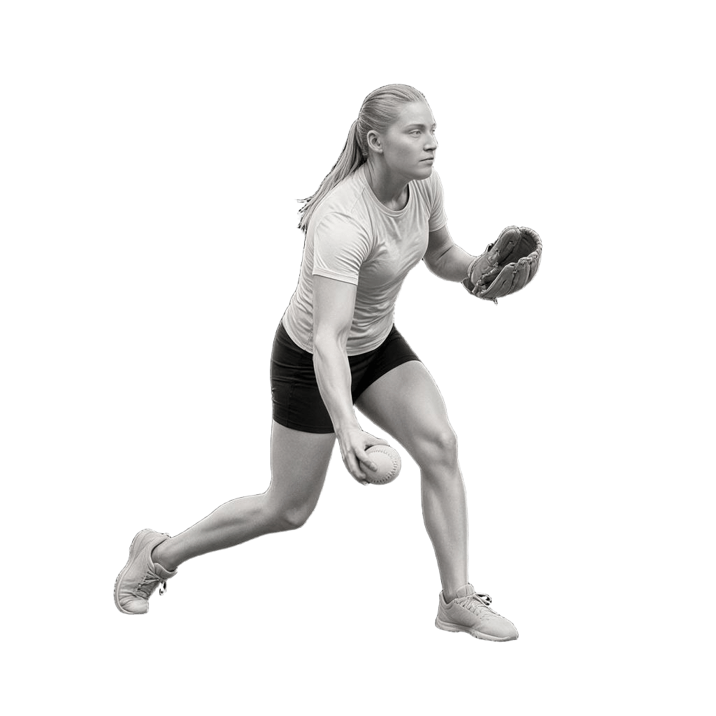 Ball release during the windmill pitch