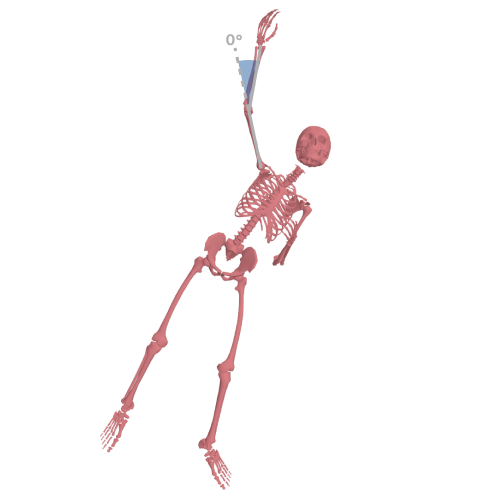 Elbow flexion at contact