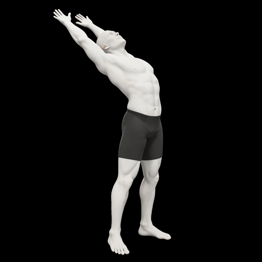 Example image of a man doing an SFMA back bend