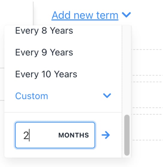 Enter number of months