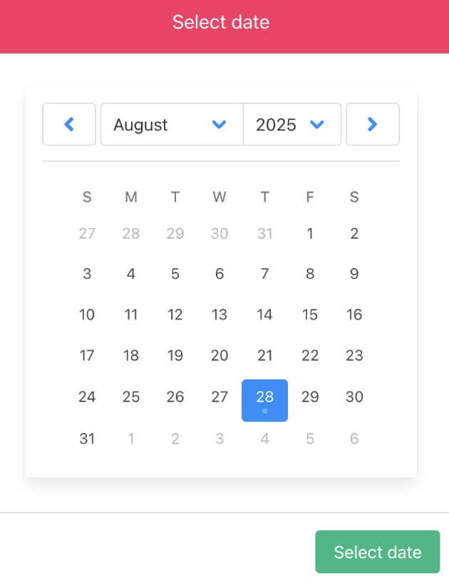 Select date