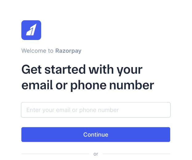 RazorPay login