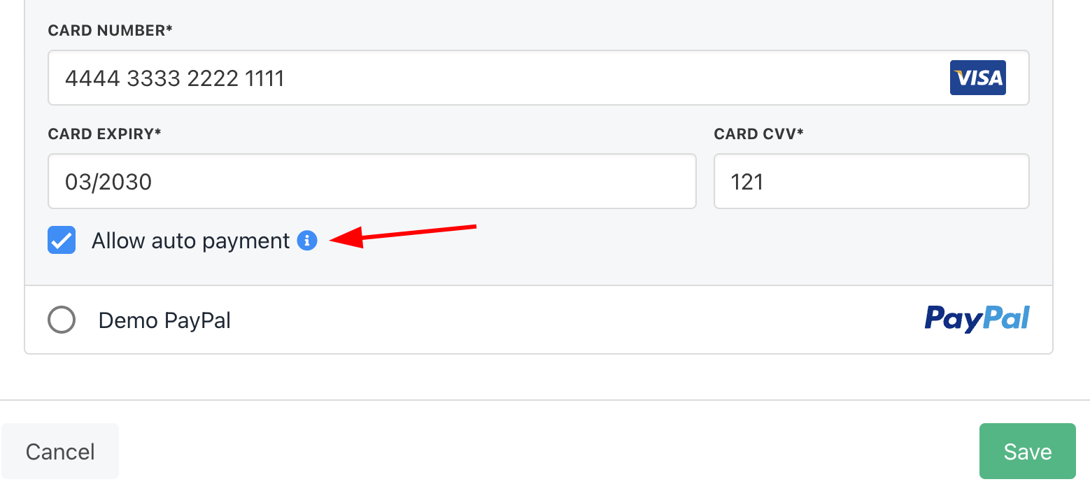 Enable or disable auto-recurring payments